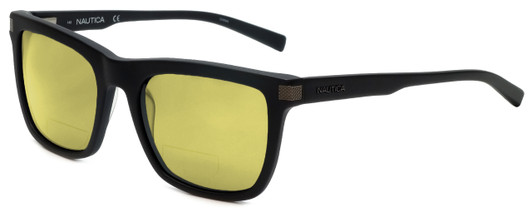 Nautica Designer Polarized  Bi-Focal Reading Sunglasses N6205S-005 in Matte Black