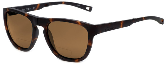 Nautica Designer Polarized  Bi-Focal Reading Sunglasses N6224S-215 in Matte Tortoise