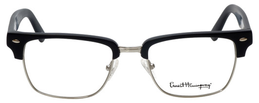 Ernest Hemingway Designer Eyeglasses H4828 in Matte Black Silver 53mm :: Progressive