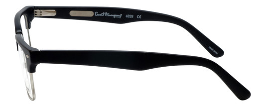 Ernest Hemingway Designer Eyeglasses H4828 in Matte Black Silver 53mm :: Progressive