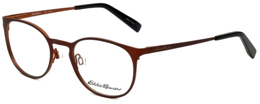 Profile View of Eddie Bauer Designer Reading Glasses EB32205-BR in Brown with Blue Light Filter