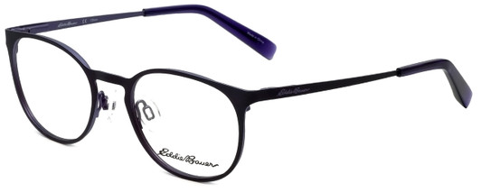 Profile View of Eddie Bauer Designer Reading Glasses EB32205-PU in Purple with Blue Light Filter