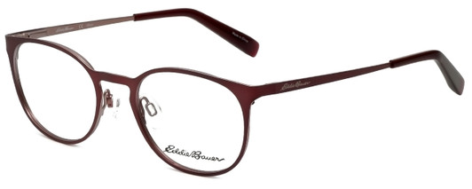 Profile View of Eddie Bauer Designer Reading Glasses EB32205-WI in Wine with Blue Light Filter +