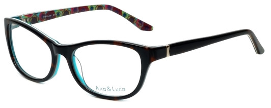Profile View of Ana & Luca Designer Reading Glasses Silvia in Tortoise with Blue Light Filter +
