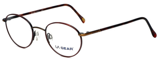 Profile View of LA Gear Reading Glasses Golden Gate in Tortoise with Blue Light Filter + A/R Len