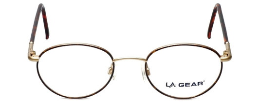 Front View of Gotham Style Reading Glasses GS14 in Gold with Blue Light Filter + A/R Lenses