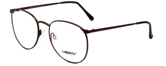 Profile View of Liberty Optical Reading Glasses LA-4C-1 in Brown Marble with Blue Light Filter +