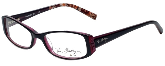 Profile View of Vera Bradley Reading Glasses 3001-PLM in Piccadilly Plum with Blue Light Filter