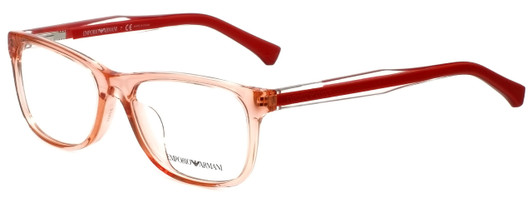 Emporio Armani Designer Eyeglasses EA3001F-5070-52 in Peach Transparent 52mm :: Rx Single Vision