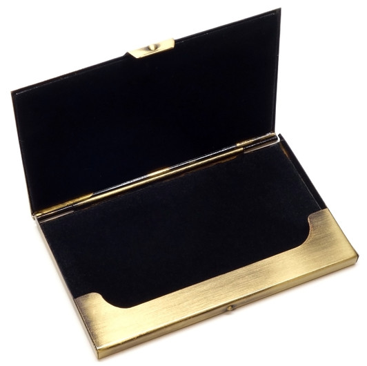 Speert Elegant Business Card Holder 9331C Champagne Glitter Wine Bottle Goblet