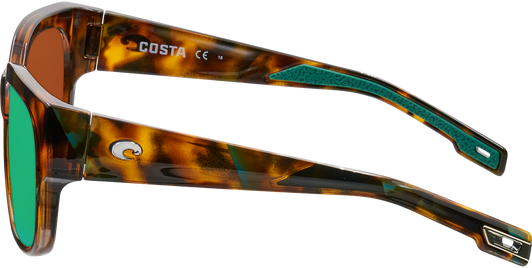 Costa Del Mar Waterwoman Polarized Sunglasses in Palm Tortoise with Green Mirror