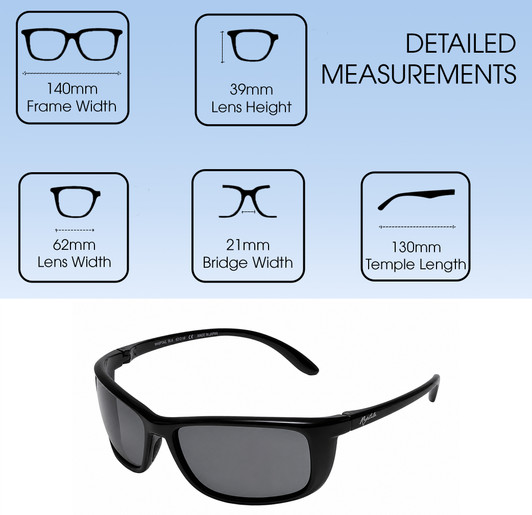 Reptile JAPAN Designer Polarized Sunglasses Whiptail in Black with Grey Lens