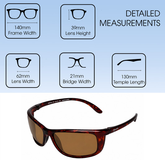 Reptile JAPAN Designer Polarized Sunglasses Whiptail in Tortoise with Amber Lens