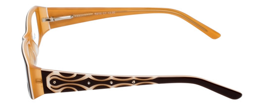 Calabria Designer Eyeglasses 815 Brown Blue Light Filter + A/R Lenses