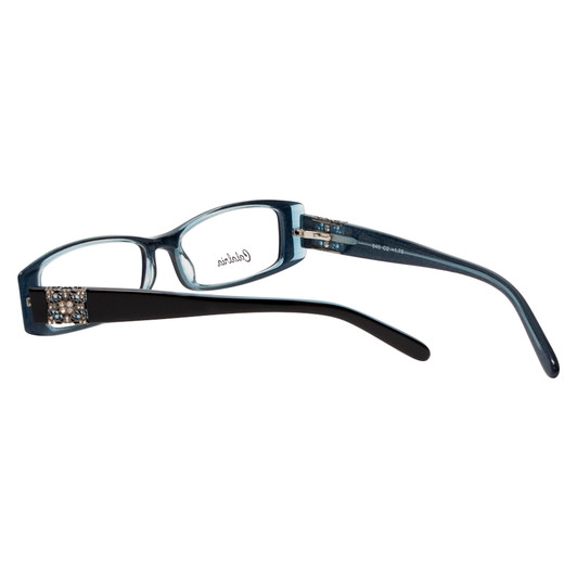 Calabria 840 Dazzles Crystals Eyeglasses in Blue w/ Blue Light Filter + A/R Lens
