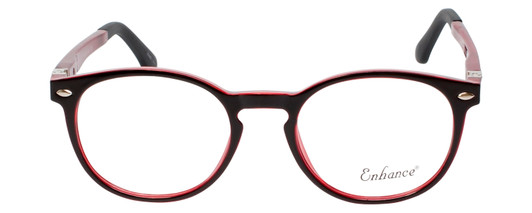 Enhance Kids Prescription Eyeglasses EN4119 46 mm Glossy Matte Black/Crystal Red