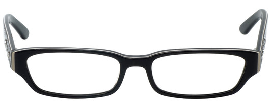 Calabria Designer Reading Glasses 820 in Black with Blue Light Filter + A/R Lens