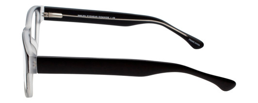 Big and Wide Designer Reading Glasses BW1 Matte Black Crystal 60mm :: Rx Single Vision