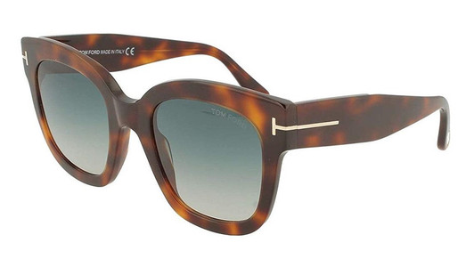 Tom Ford Designer Sunglasses Beatrix FT0613-53W in Havana/Grey Gradient Lens
