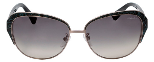 Lanvin Sunglasses Snakeskin Turquoise Blue/Silver Grey Gradient SLN035M-0K20-58