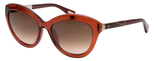 Lanvin Sunglasses Crystal Rose Amber/Smoke Red Brown Gradient SLN672M-01F3-54mm