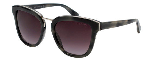 Lanvin Designer Sunglasses Navy Blue Marble/Smoke Rose Gradient SLN728-96NX-52mm