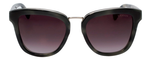 Lanvin Designer Sunglasses Navy Blue Marble/Smoke Rose Gradient SLN728-96NX-52mm