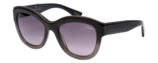 Lanvin Designer Sunglasses Black Crystal Smoke Fade Grey Gradient SLN693-0AH8-52