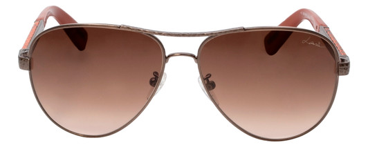 Lanvin Designer Sunglass Copper Bronze Snake Skin Brown Gradient SLN037V-448X-59
