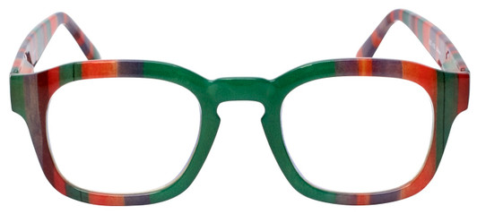 Calabria Designer Blue Light Block Reading Glasses Green/Purple/Red in 10 Powers