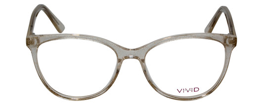 Vivid Designer Reading Eyeglasses Splash 75 in Clear Sparkle 52 mm Custom Lens