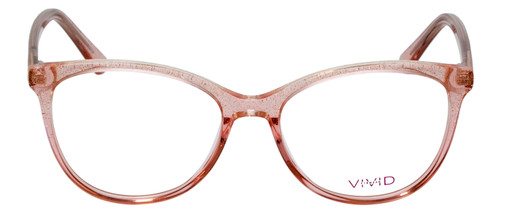 Vivid Designer Reading Eyeglasses Splash 75 in Pink Sparkle 52mm Rx SV