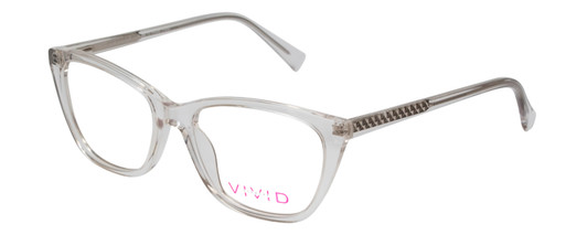 Front View of Vivid Designer Reading Eye Glasses 886 in Crystal/Blue Light Filter + A/R Lenses