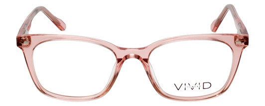 Profile View of Vivid Designer Reading Eyeglasses 912 Crystal Pink/Blue Light Filter+A/R Lenses