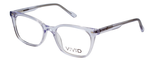 Front View of Vivid Designer Reading Eyeglasses 912 Crystal/Blue Light Filter + A/R Lenses