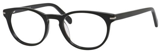 Profile View of Esquire EQ1510 Black Oval Eyeglasses with Blue Light Filter + A/R Lenses 50mm