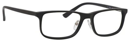 Profile View of Esquire EQ1531 Men's Blue Light Filter+A/R Lenses Eyeglasses in Matte Black 55 m