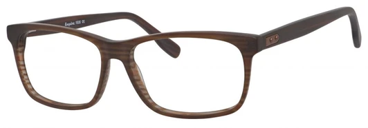 Esquire EQ1535 Men's Rectangular Frame Eyeglasses Brown Stripe 55 mm Bi-Focal