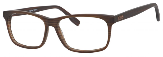Esquire EQ1535 Mens Blue Light Filter+A/R Lenses Eyeglasses Brown Stripe 55 mm