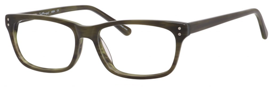 Profile View of Ernest Hemingway H4684 Unisex Blue Light Blocking Filter+A/R Lenses Olive Green