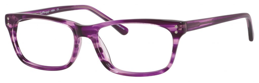 Profile View of Ernest Hemingway H4684 Unisex Blue Light Blocking Filter+ A/R Lenses Purple 53 m