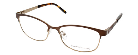 Ernest Hemingway H4686 Semi-Rimless Eyeglasses in Brown 51 mm Progressive
