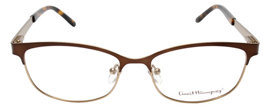 Ernest Hemingway H4686 Semi-Rimless Eyeglasses in Brown 51 mm Bi-Focal