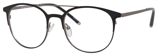 Profile View of Ernest Hemingway Blue Light Filter A/R Lenses Reading Glasses Satin Black/Silver