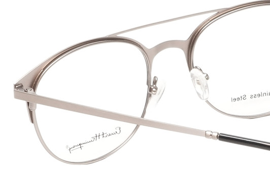 Ernest Hemingway H4810 Unisex Round Frame Eyeglasses in Satin Black/Navy 52 mm RX SV
