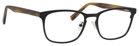 Ernest Hemingway H4820 Unisex Oval Frame Eyeglasses in Satin Black 52 mm RX SV