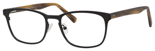 Ernest Hemingway H4820 Unisex Oval Frame Eyeglasses in Satin Black 52 mm