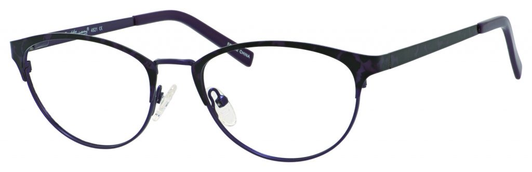 Profile View of Ernest Hemingway Blue Light A/R Lens H4821 Reading Glasses Eggplant Purple 52 mm