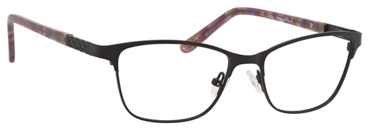 Ernest Hemingway H4822 Womens Rectangular Frame Eyeglasses in Black 52 mm Custom Lens