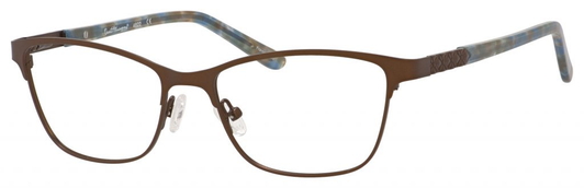 Profile View of Ernest Hemingway Blue Light Filter A/R Lenses H4822 Reading Glasses Brown 52 mm